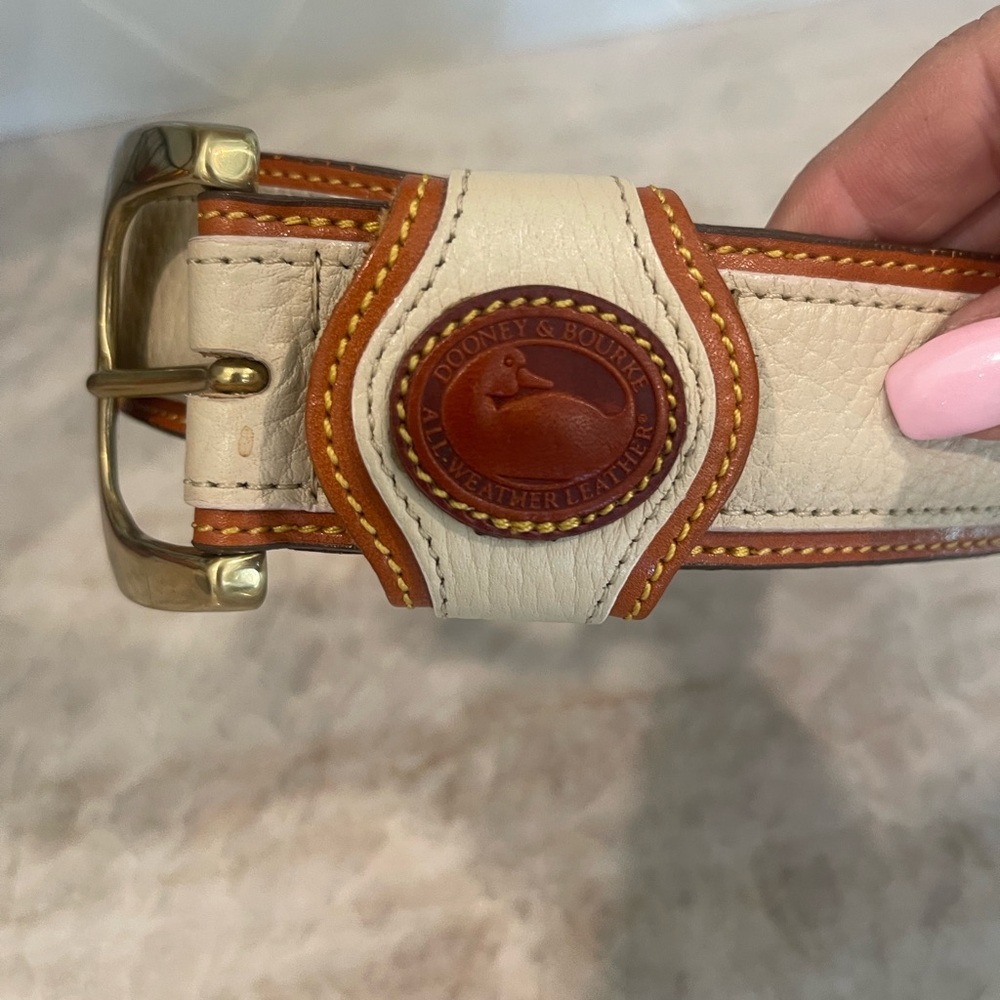 Authentic Dooney & Bourke leather two toned belt